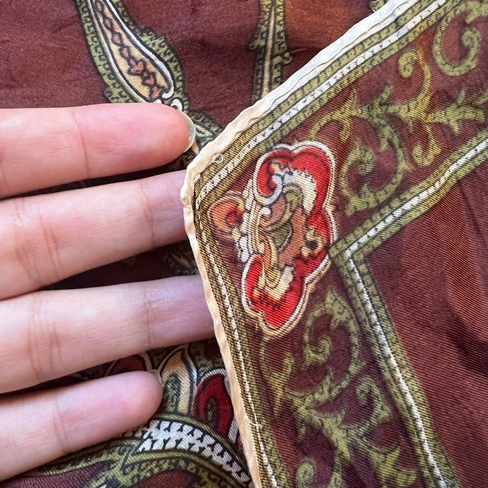 Vintage paisley scarf 30” by 30”